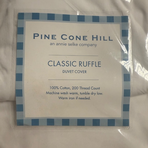 Pine Cone Hill Classic Ruffle Duvet Cover White and Twin - Picture 2 of 4